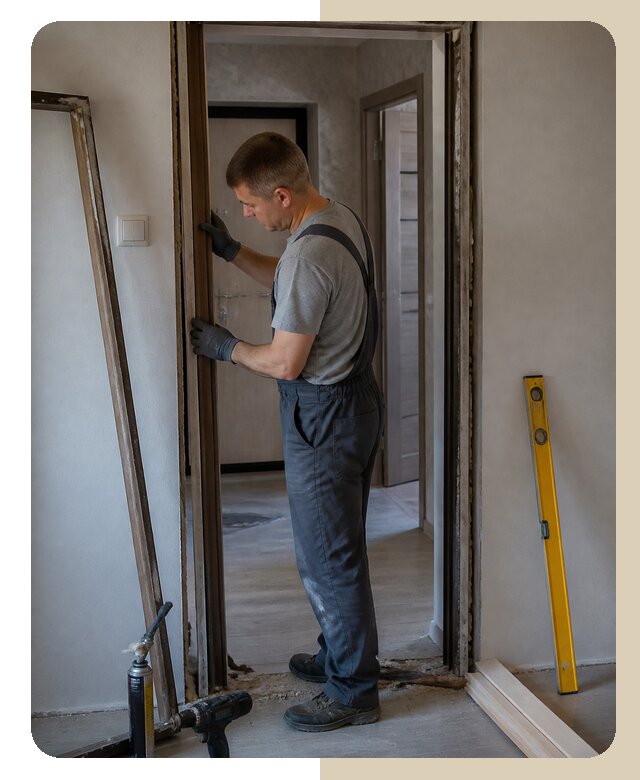 Замена дверной коробки в Великом Новгороде по цене от 4604 р. | ДвериЛегко-Влк